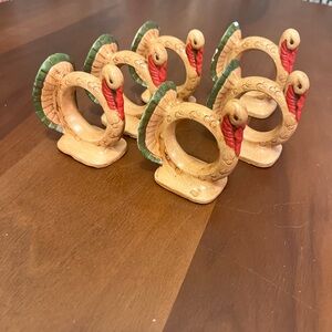 Vintage ceramic turkey napkin holders